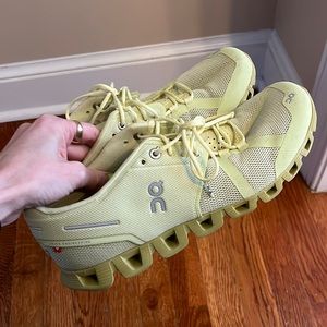 On Cloud 9H originals in neon yellow